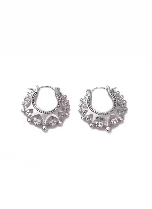 Silver Creole Earrings