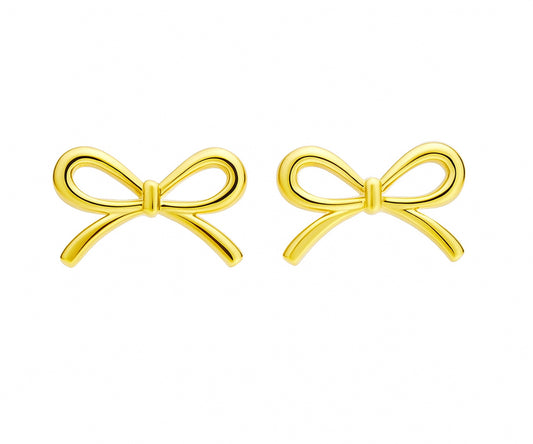 Gold Bow Earrings